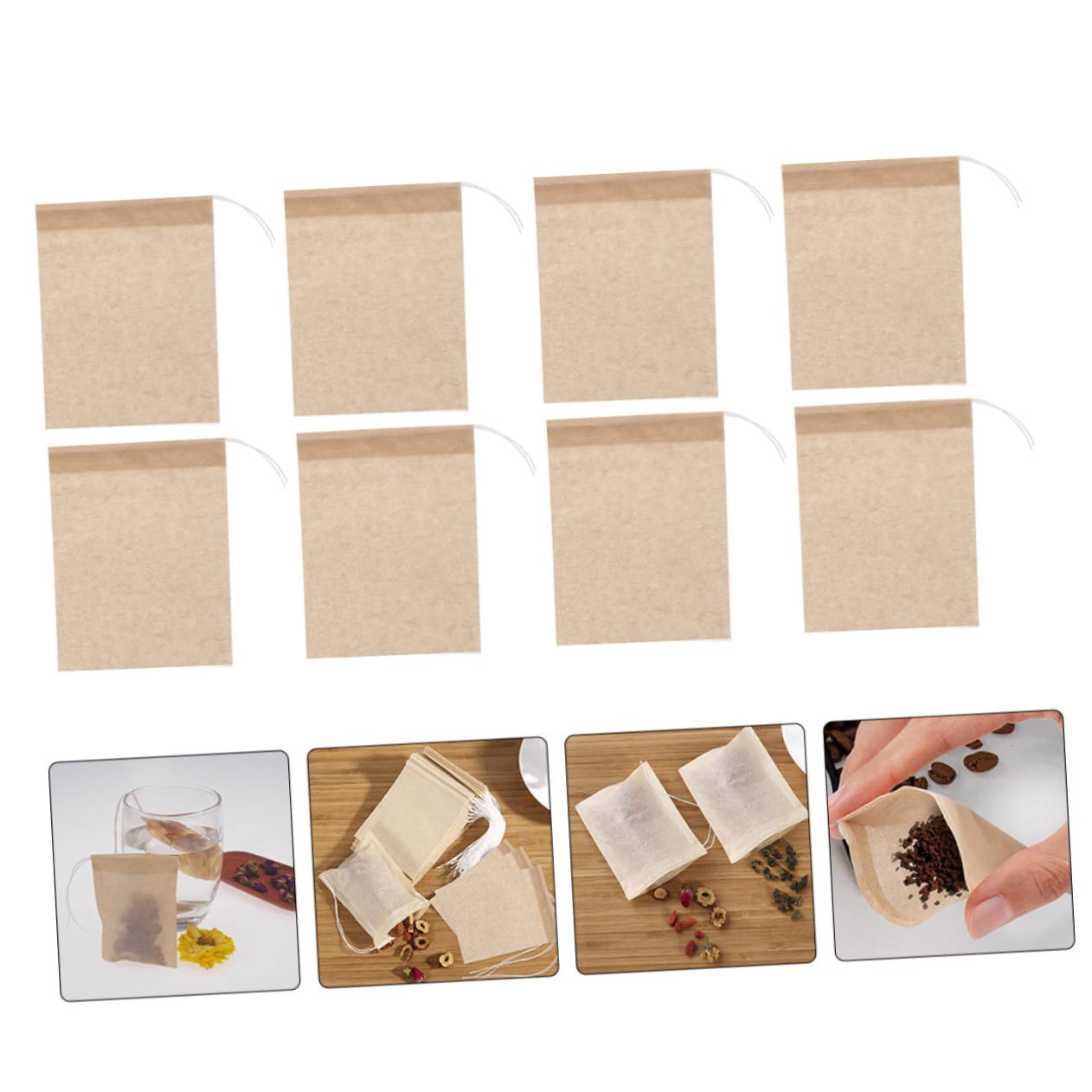 BESTOYARD 800piezas Bolsitas Filtrantes De Té Desechables De Bolsas De Filtro Para Té De Hierbas y Especias Sin Para Preparar Infusiones Aromáticas