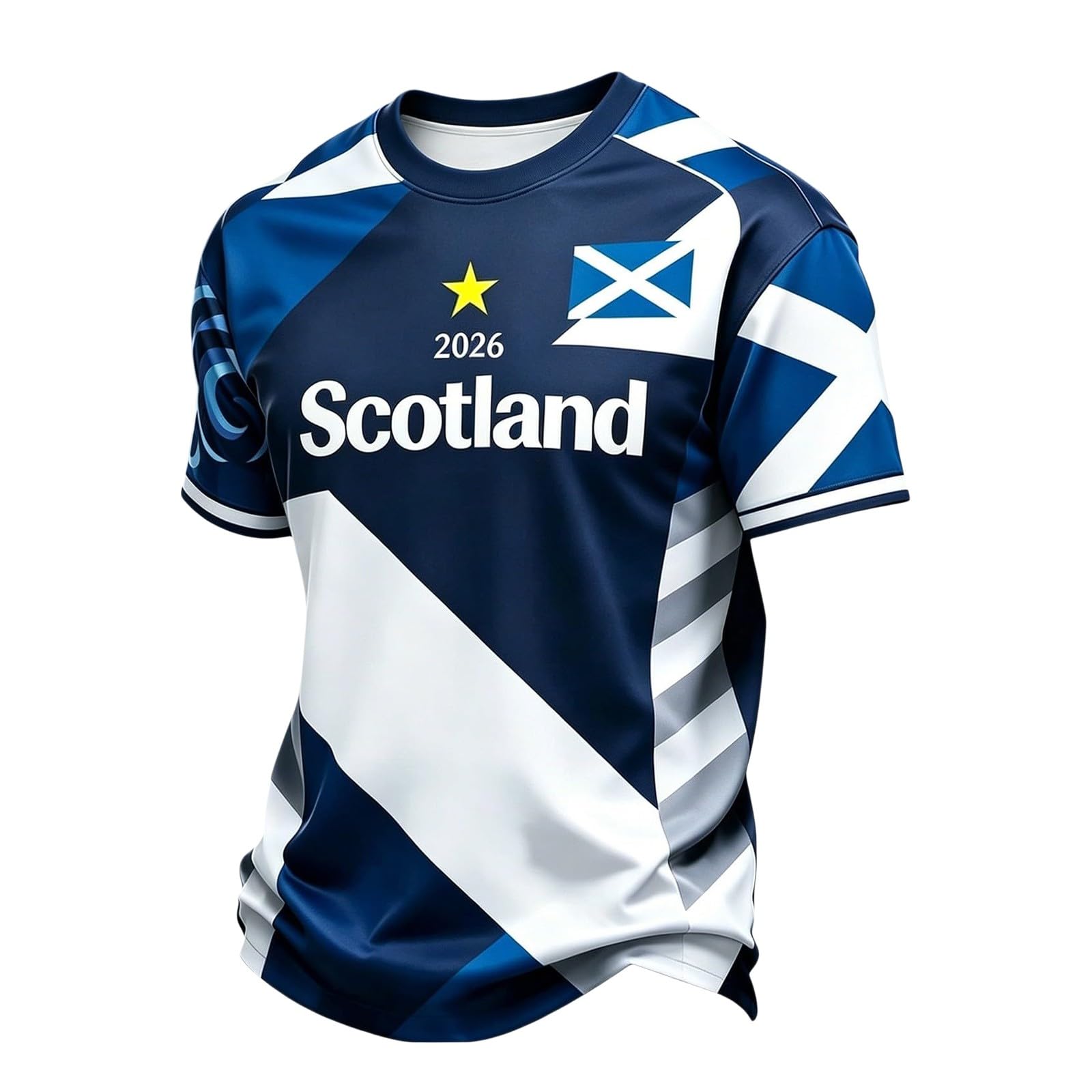 St Georges Day T Shirts Men Mens Scotland Flag Soccer T-Shirt Football 2026 Merchandise Retro Scotland Flag Short Sleeve Crewneck Tee for Football Fans & Supporters