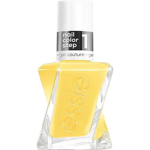 essie Gel Couture Nail Polish, Long Lasting Yellow Nail Polish, Vegan, Rev It Up, 0.46 fl oz