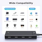 UGREEN USB C Hub 10Gbps, 5 in 1 Hub Extender with 4 USB C 3.2 and 100W PD Ports, Splitter for MacBook Pro/Air, iPad, PC, Laptops and More | 4x10Gbps Data Transfer, USBC Multiport Adapter Splitter for Laptop, Desktop PC, Xbox, PS5, and More