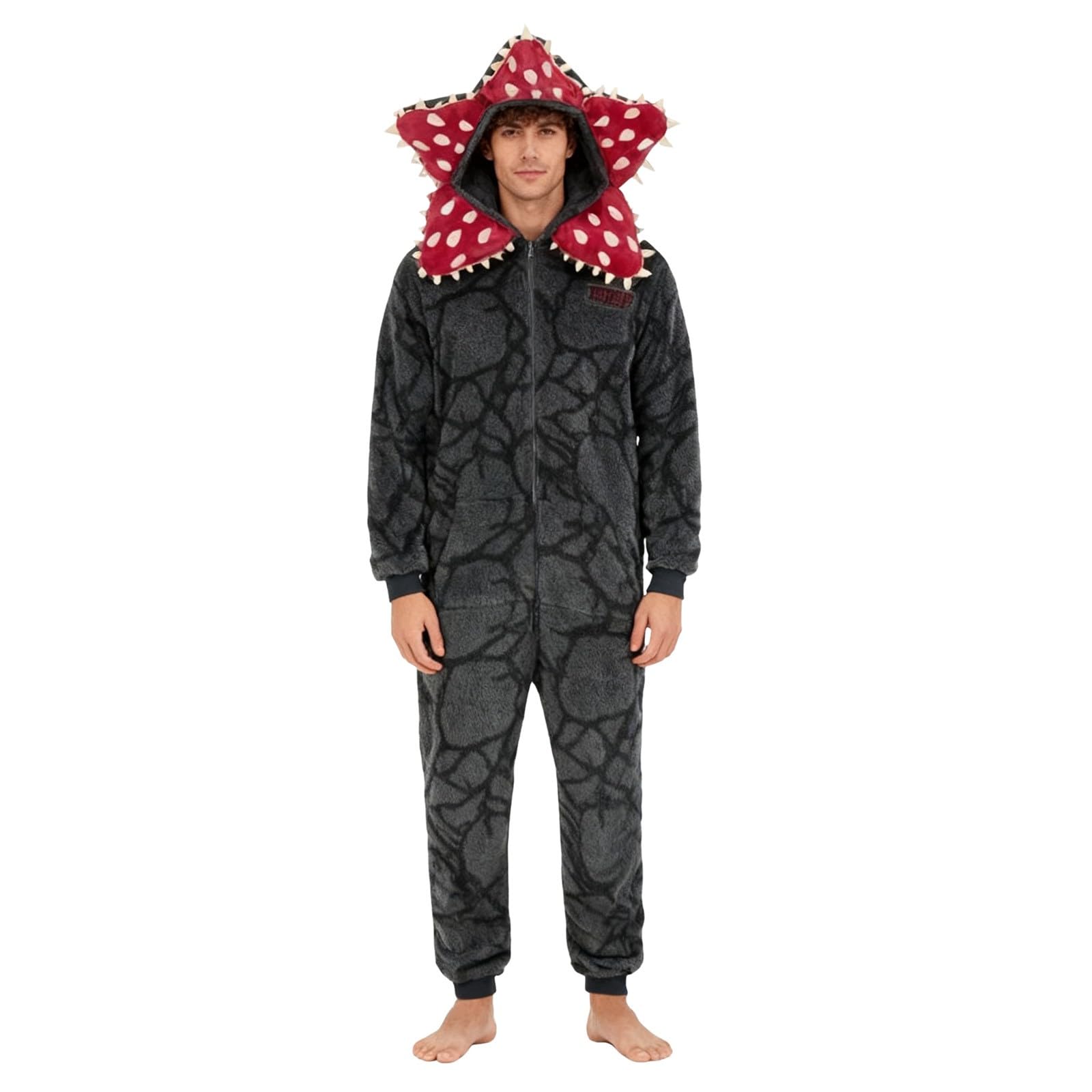 Unisex 3D Demogorgon Onesie Kostüm Weihnachts Pyjama Familie Set Winter Pajamas Flauschig Kuschelanzug Thermo Fleece Einteiler Weihnachten Schlafanzug