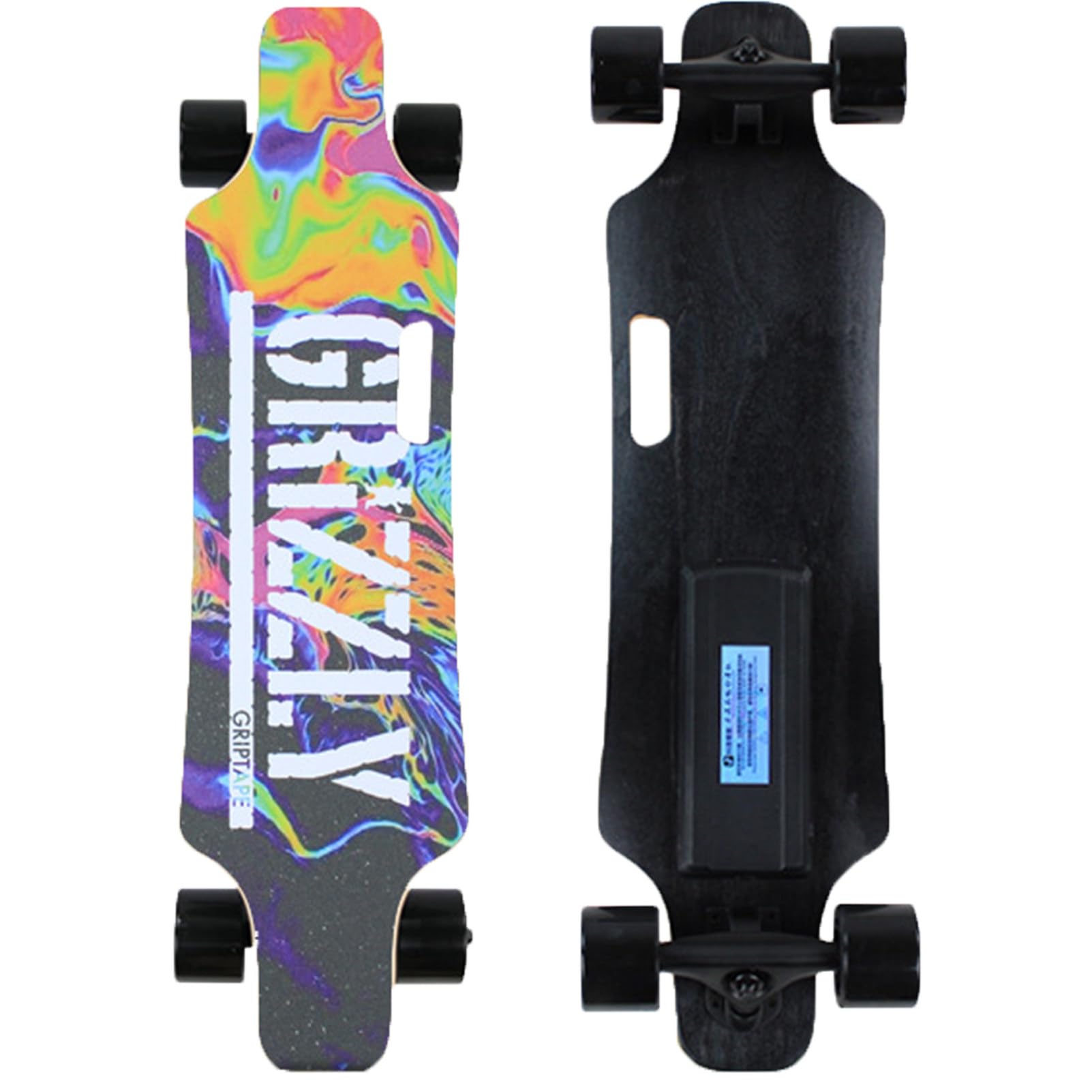 Pwekzxt E Lectric Skateboard Longboard For Adults, Asy Control With Remot,Commuting -Longboard,Rang 15Km, 200Lb Capacity, 7-Layer Mapl Deck, Maximum Inclin 15%
