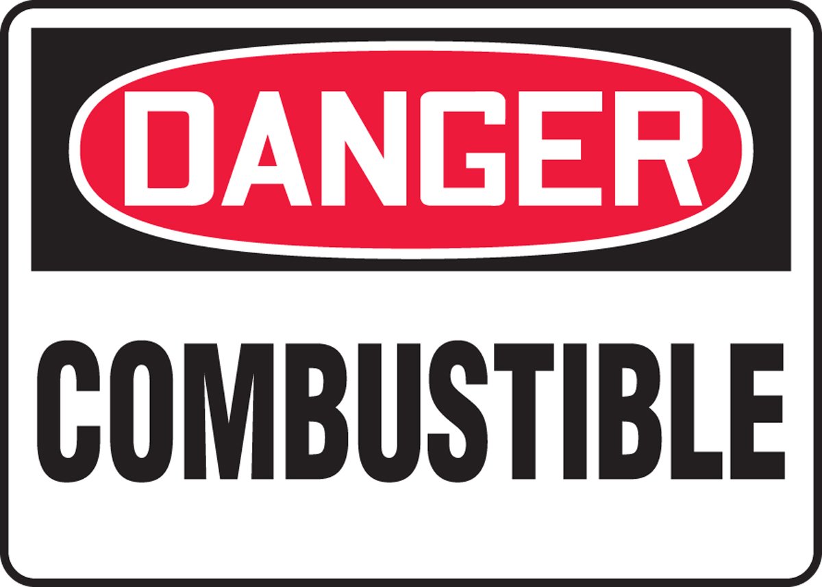 Panneau DANGER Combustible ultra résistant pour milieu industriel - 2