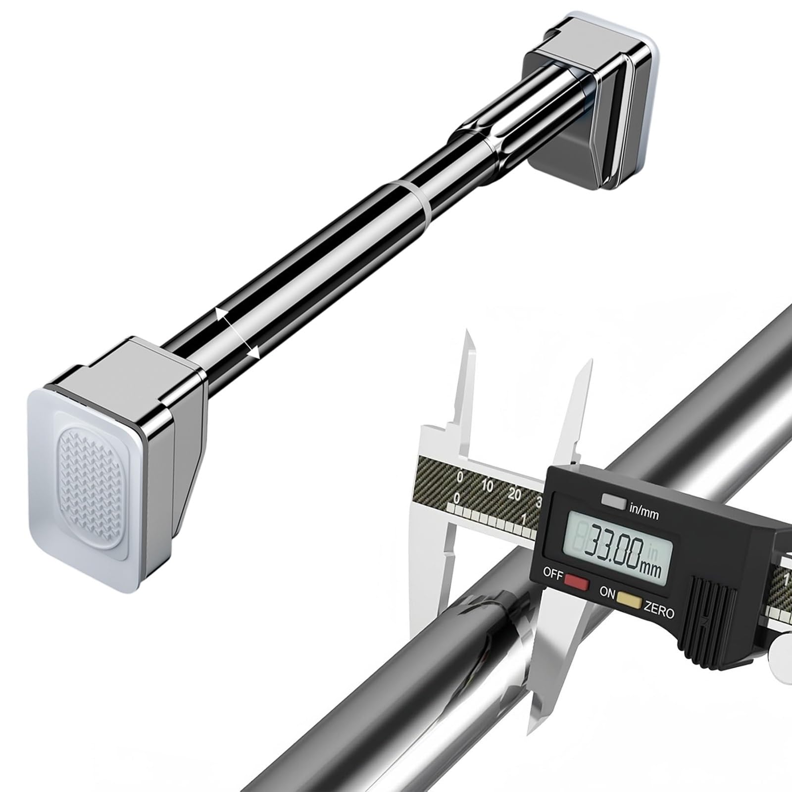 Barre de rideau sans perçage extensible pour installer facilement vos rideaux occultants
