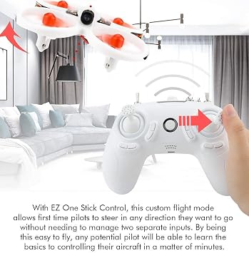 EMAX EZ Pilot Drone RTF Kit, Drone with 600TVL CMOS Camera, 25mw Video Transmission, Mini Drone with Goggles and Transmitter for Kids Adults and Beginners