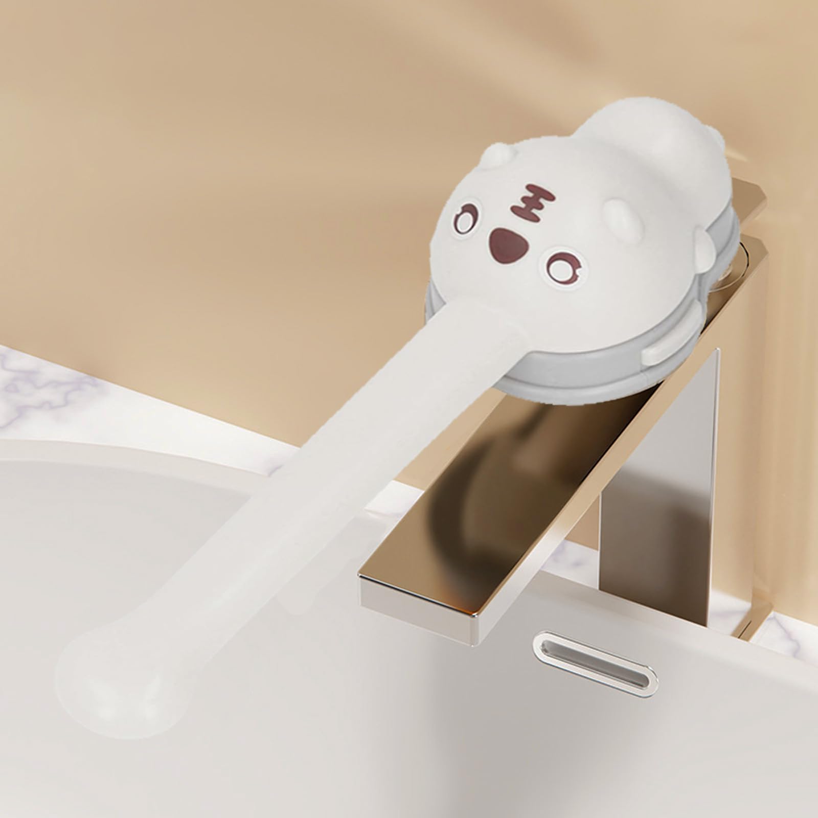 Extension De Poignée De Robinet, Extension De Poignée d'Évier d'Extension De Robinet, Extension De Poignée De Robinet Pour Enfants, Ensemble D'Extension De Poignée De Robinet (Blanc)