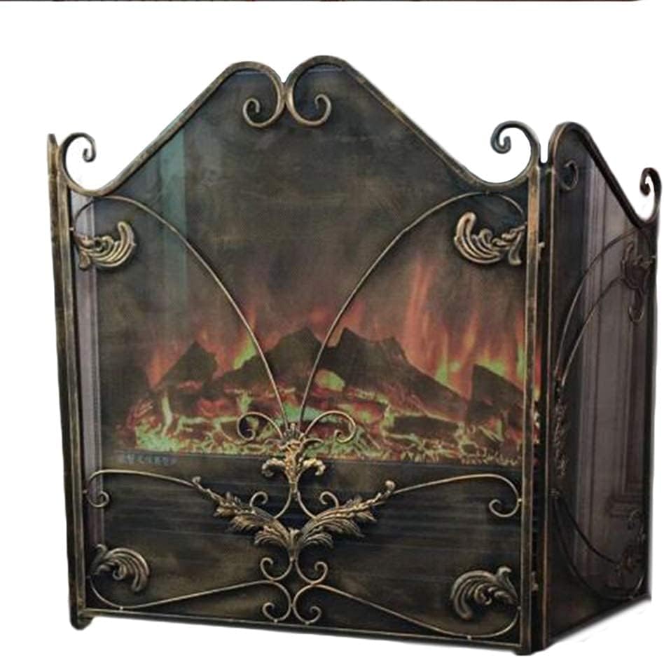 Fireplace Screen,3 Panel Folding Fire Guard,Baby Pet Safe