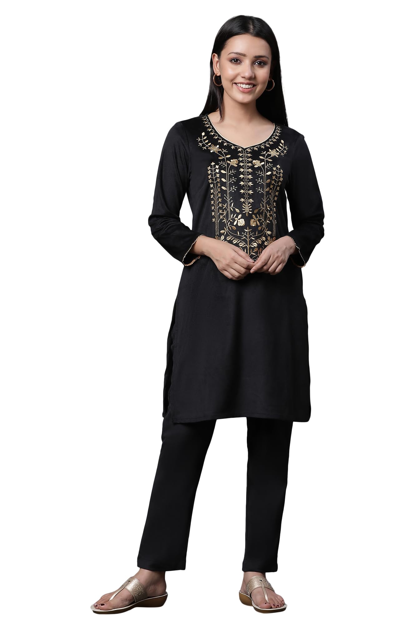 Aurelia Men's Polyester Solid Kurta Set in neutral