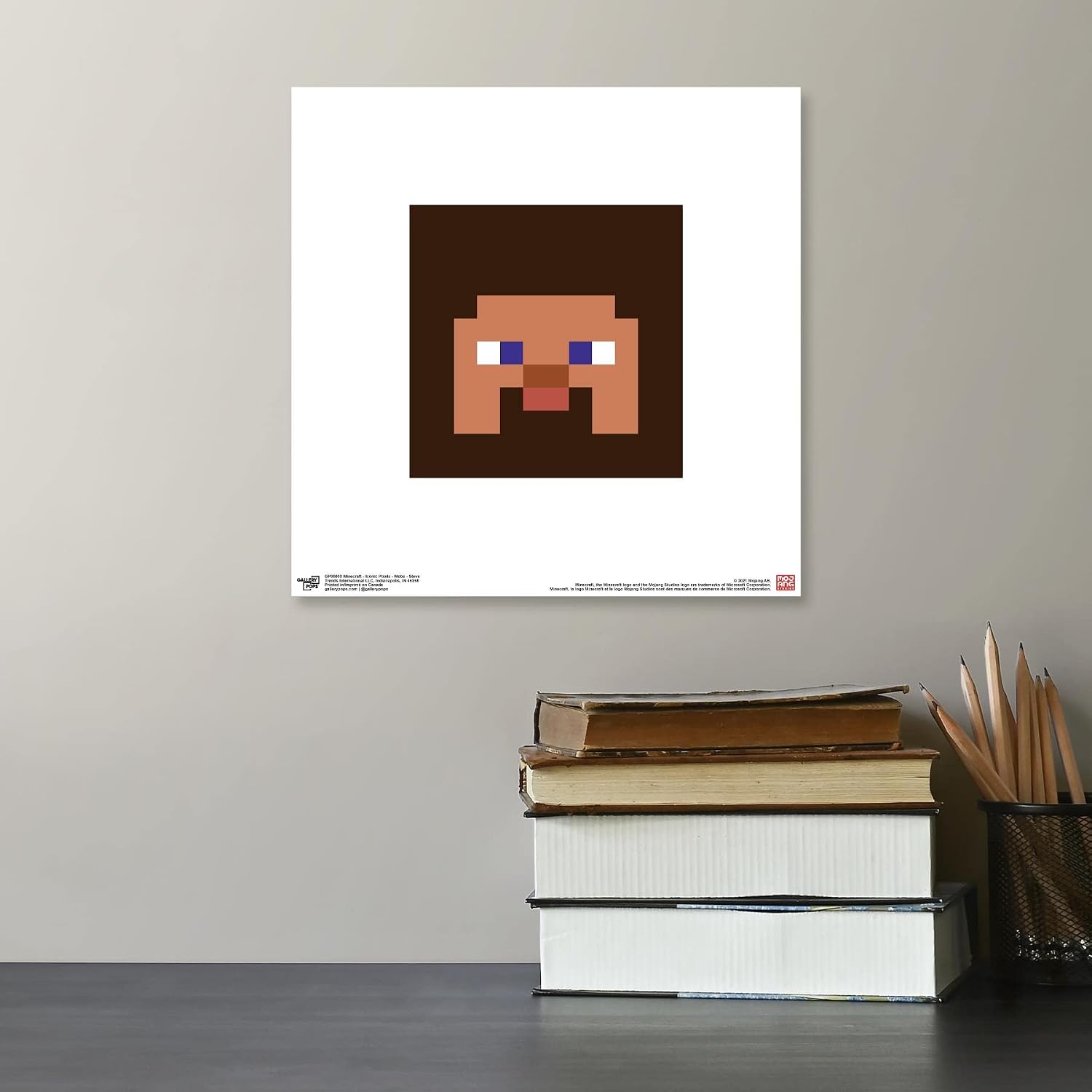 Trends International Gallery Pops Minecraft: Iconic Pixels - Mobs - Steve Wall Art, Unframed Version, 12'' x 12'' image 5