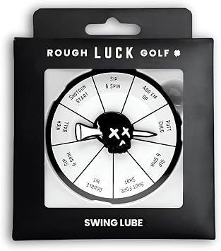 Swing Lube | Fun Golf Drinking Game | On-Course Golf Spinner | Golf Bag Tag