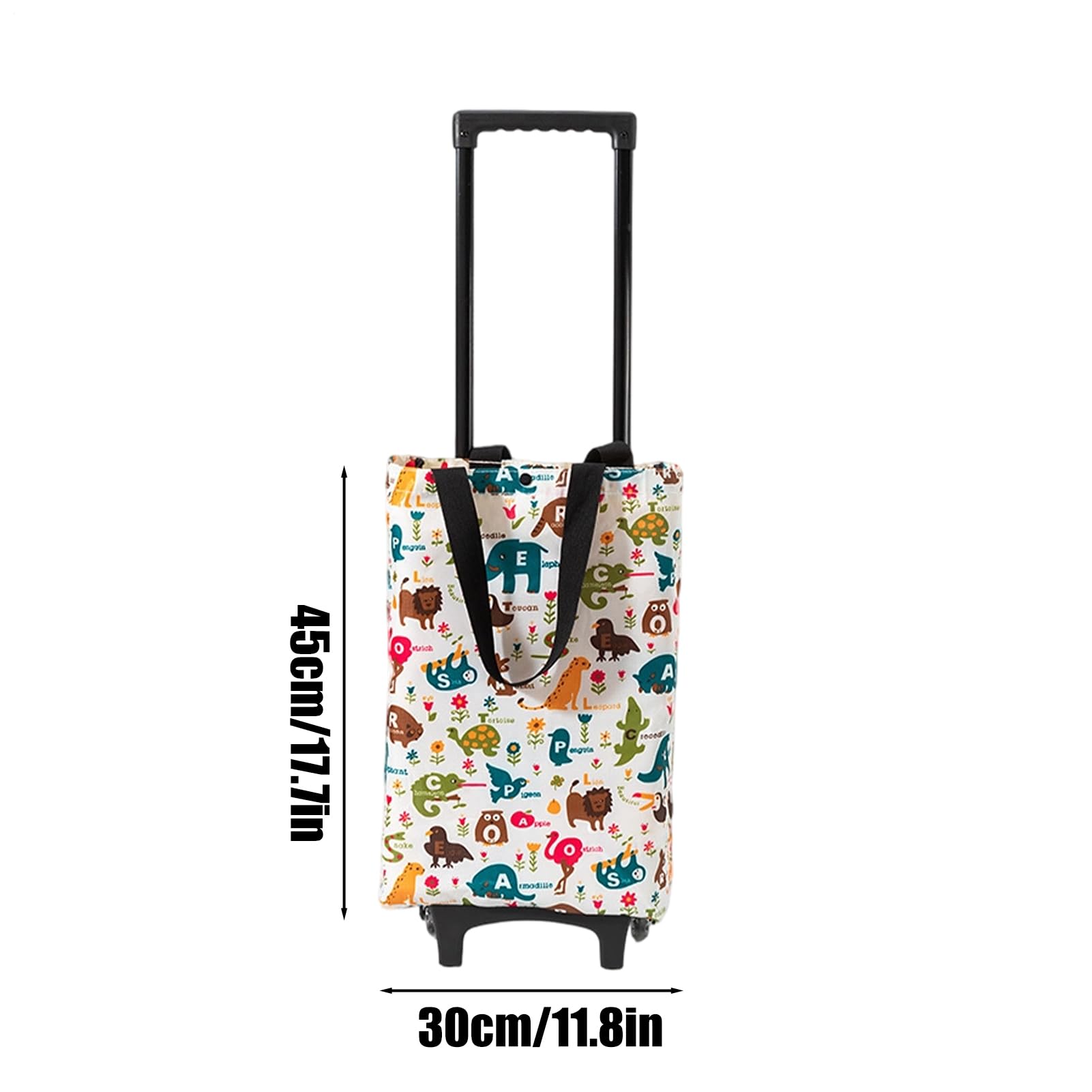 Borsa pieghevole con ruote, carrello della spesa portatile, con ruote, organizer pieghevole a forma di tigre, per lavanderia, scale, dormitori, casa, appartamento, hotel, ufficio