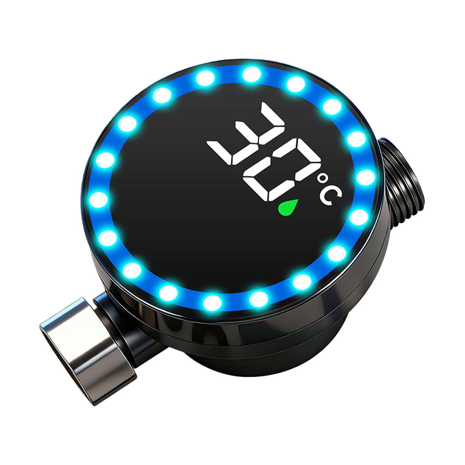 Visual LED Faucet Temperature Indicates Real Time Display Color Coded ABS Thermometers for Burn in Homes Energy Thermometers