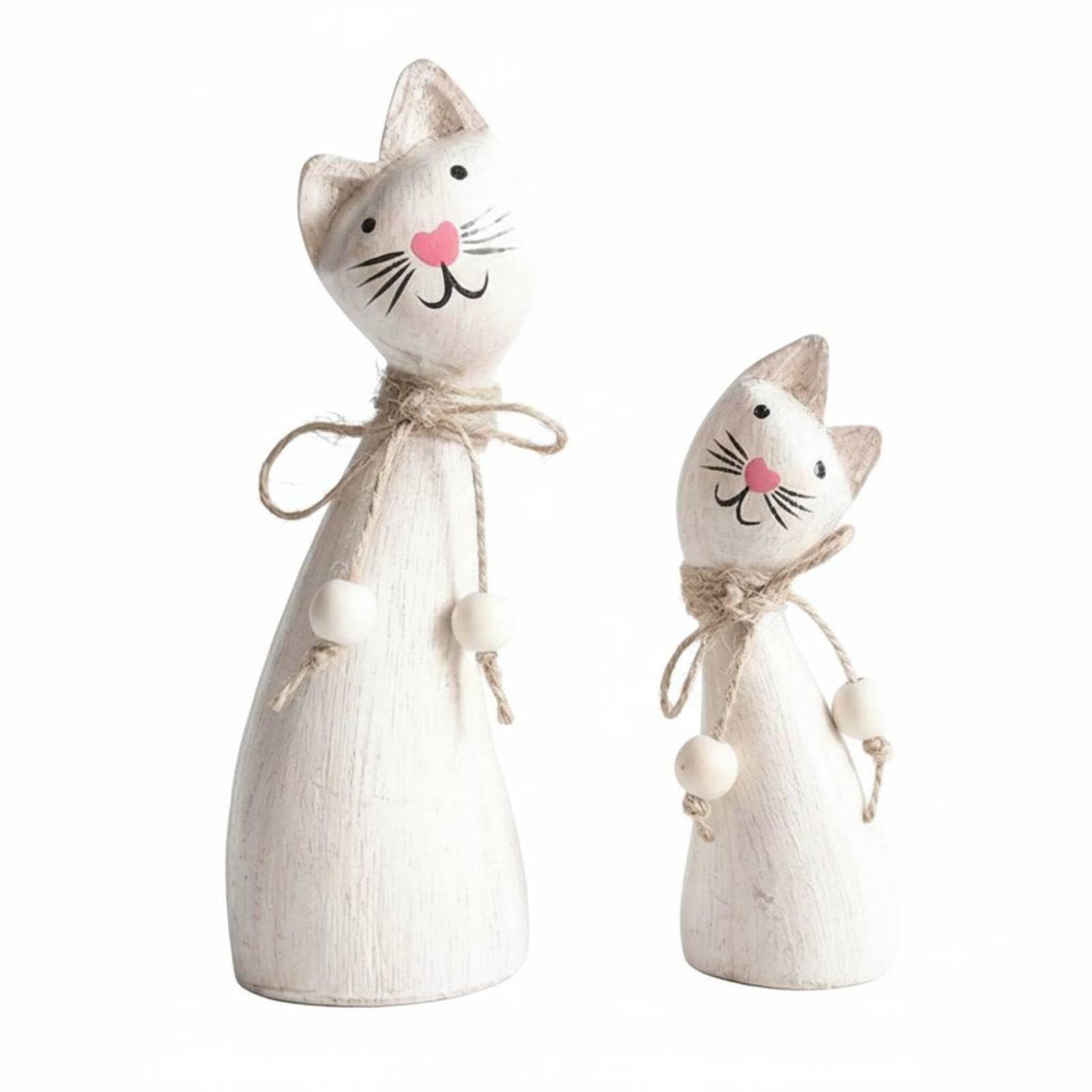 Amazon.co.jp: Jinhxofs 2 個 カップル猫置物 シンプルデザイン ペア猫