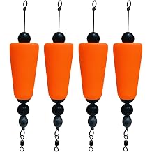 Premium Popping Cork with Titanium Wire Weighted Saltwater Fishing Float, Loud Rattling Click Cork for Snook, Redfish & Speckled Trout, Inshore Rig, High Visibility