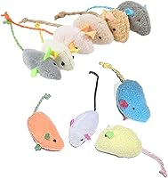 Vista 1 de YIKANGHENG Rata interactiva para gatos, 10 unidades, coloridas ratas de felpa de 4 pulgadas para interactivar gatos y mascotas (pequeño)