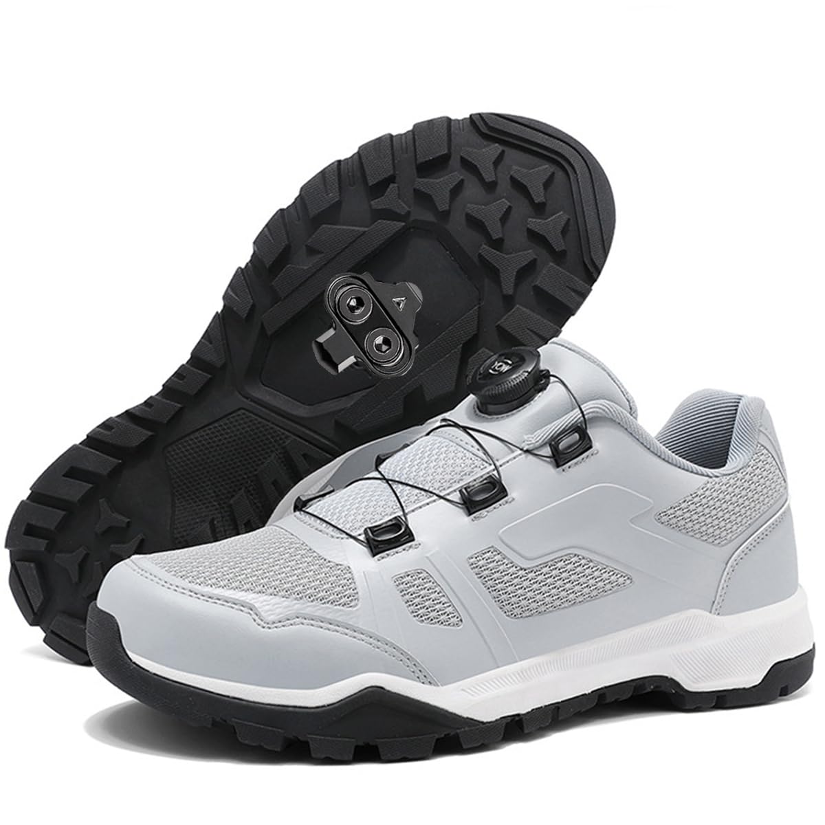 Zapatilla de Ciclismo Hombre Mujer Zapatos Bicicleta de Montaña | Zapatillas Carreras Compatible con SPD Pedales de 2 Tornillos con Calas Respirables Exterior Unisex Adulto