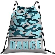 Drawstring Backpack Waterproof Gym Drawstring Bags Sports String Bag Camo Sackpack-Aqua Dance Drawstring Bag
