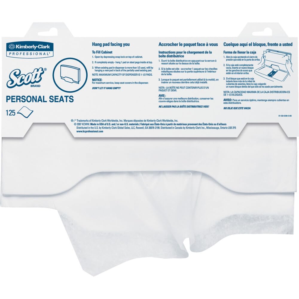 Abattant WC Scott 7410 blanc Kimberly-Clark jetable haute performance 15x18 cm