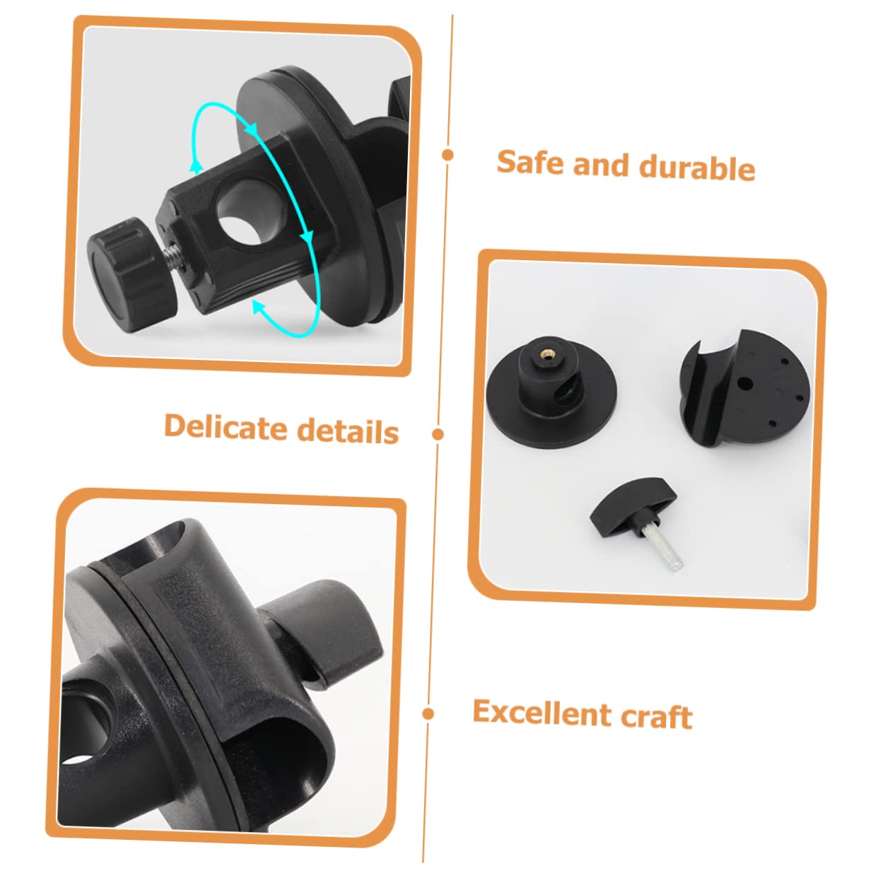 BESPORTBLE 2Pcs Adjustable Microphone Arm Clips Cross Bar Buckles for Photography Supplies Compatible with Mic Stands for Streaming and Live Performance