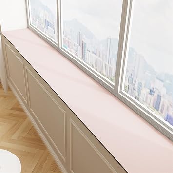 Long Thin Bathroom Rug Non Slip Washable Pink 6" x 39" | Bath Runner Absorbent Quick Dry, Floor Mat Fit Under Door