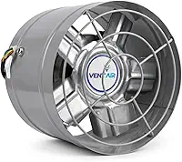 Exaustor Vent Air 20cm Alta Rotação 3500 RPM Bivolt Para Churrasqueira E Coifa Tira Fumaça E Gordura