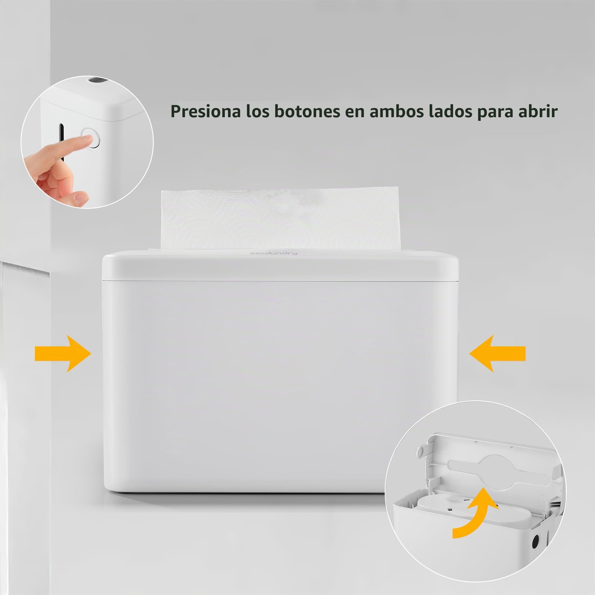 Dispensador de Toallas de Mano Entreplegadas para Mostrador, Dispensador de Papel Secamanos, Dispensador de Papel Toalla Plegado Comercial y Hogar, Blanco