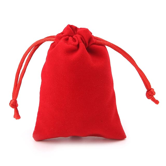 Foto 5 de 8 de WELLDOER Bolsa de Dados de Terciopelo Con Cordón, Bolsa para Joyas