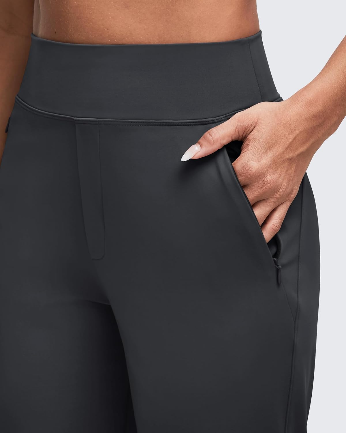 G4Free ShiftReady Women Dress Yoga Pants with Hidden Zipper Pocket High Waist Work Trousers Travel Slacks Petite/Regular/Tall