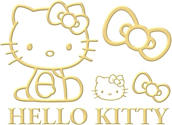セイワ Seiwa ハローキティ 車用 ステッカー エンブレム ゴールド 1枚入り ドレスアップ Kt546 Hello Kitty ステッカー デカール 車 バイク Amazon