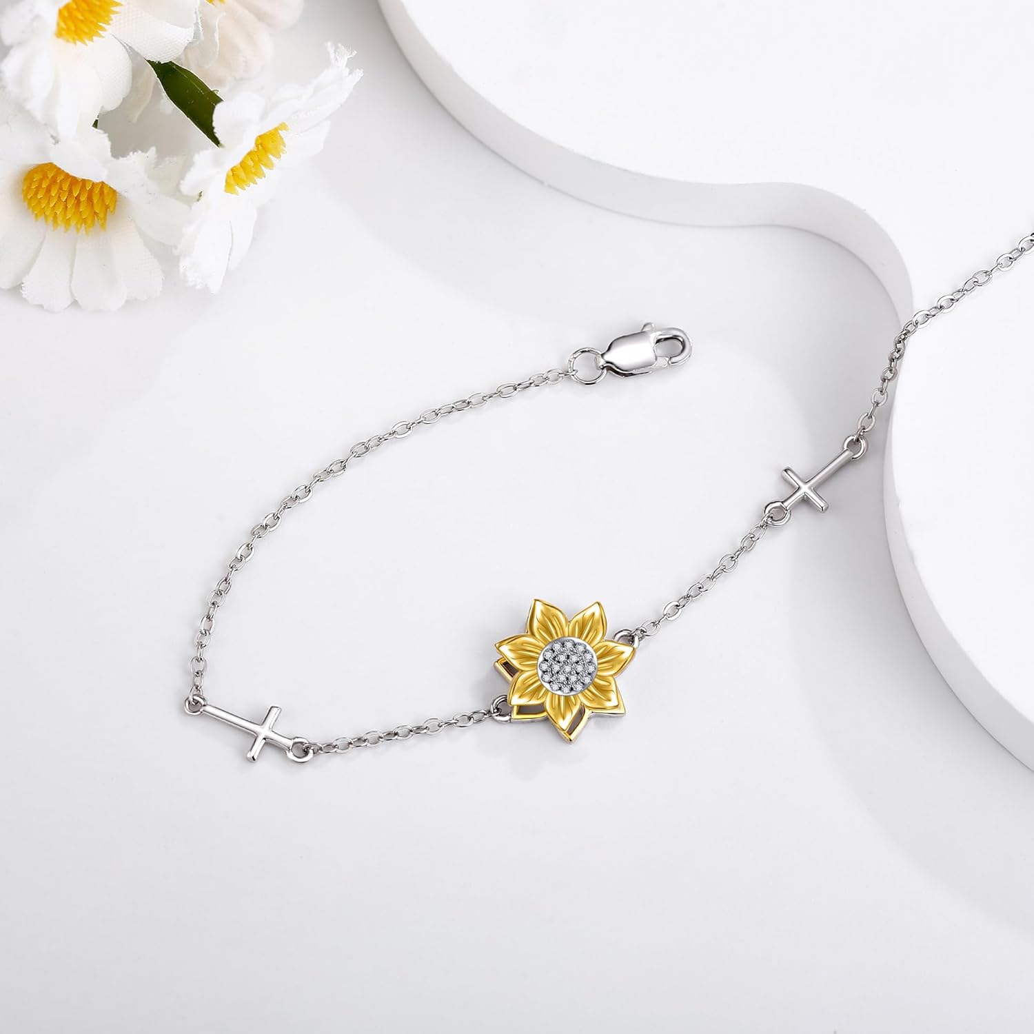 Butterfly/Lighthouse/Compass/Rose/Sunflower/Tennis/Wave S925 Sterling Silver Bracelets Jewelry for Women
