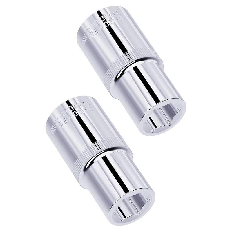 Jogo de Soquetes Curtos Métricos FOCMKEAS 5,5 mm, Encaixe de 6,35 mm (1/4 pol.), 6 Pontos, 2 Peças