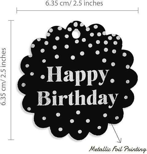 Miniatura 229 de Etiquetas colgantes para botellas de feliz cumpleaños, paquete de 100 unidades Blanco,Aqua Blue,Negro,Azul,Azul turquesa oscuro,Rosa