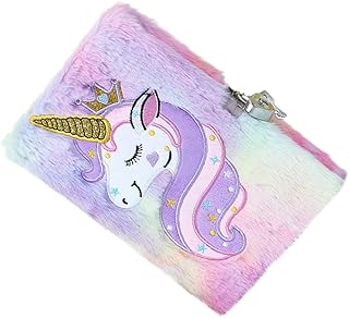 SAFIGLE Diário Com Cadeado Papel Forrado Para Crianças Escrevendo Desenho Bloco De Notas Diário Infantil Com Cadeado Diário Forrado Para Crianças Diário De Menina Com Cadeado E Chave