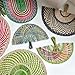 Tuygn Natural Grass Hand Fan Comfortable Grip Hand-Woven Straw Fan for Fashionable Wall Art