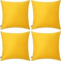 Vista 47 de Thmyo - Paquete de 4 fundas de almohada decorativas de 100 % algodón para lumbar, cómodas, sólidas, para Navidad/Halloween, fundas de cojín Blanco