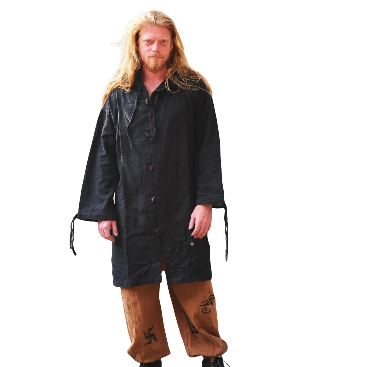 crystalheal; designing the destiny CRYSTALHEAL Saket Khadi Cotton Trench Coat – Stylish, Sustainable & Comfortable Outerwear for Casual, Party & Office Wear-picture-36