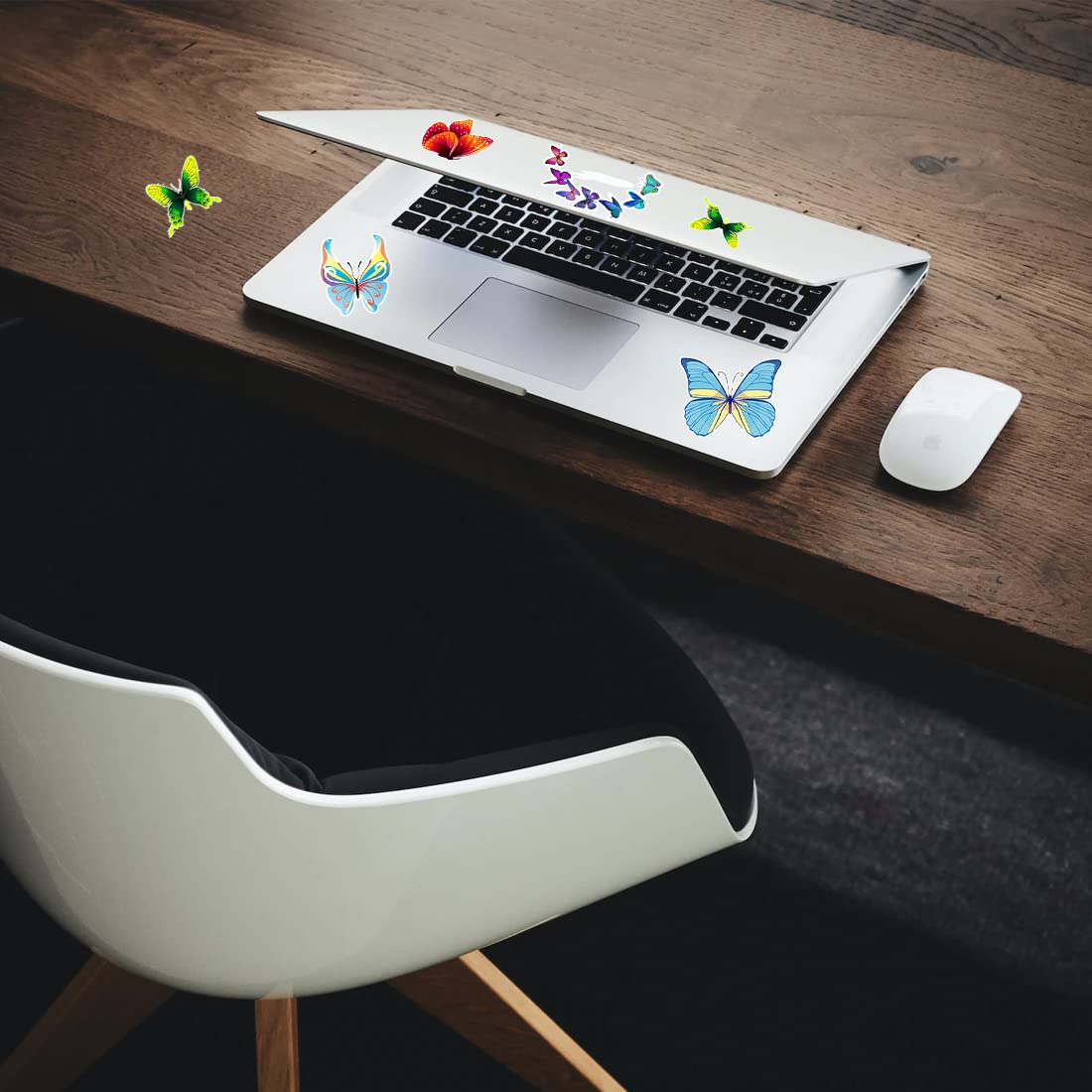 Farfalla Fiore D Adesivo Vinile Veicolo Auto Furgone Poster Muro Arte - Foto 4