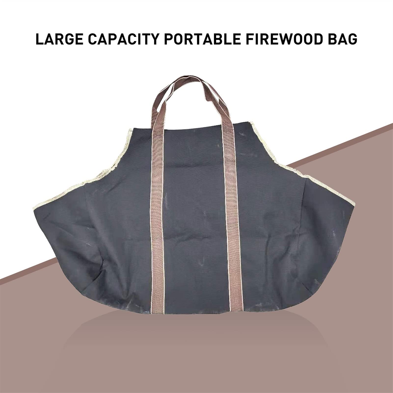 Outdoor Hearth Canvas Firewood Storage Bag - Log Tote Carrier na ognisko i kemping, trwały stojak do przechowywania