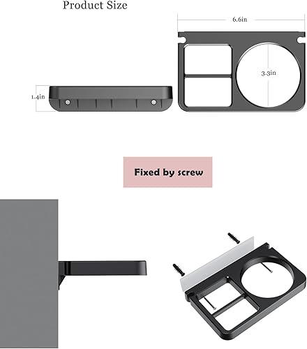 Miniatura 9 de Soporte de pared para secador de pelo, compatible con soporte de hierro plano, soporte de pared para almacenamiento de herramientas de cabello,