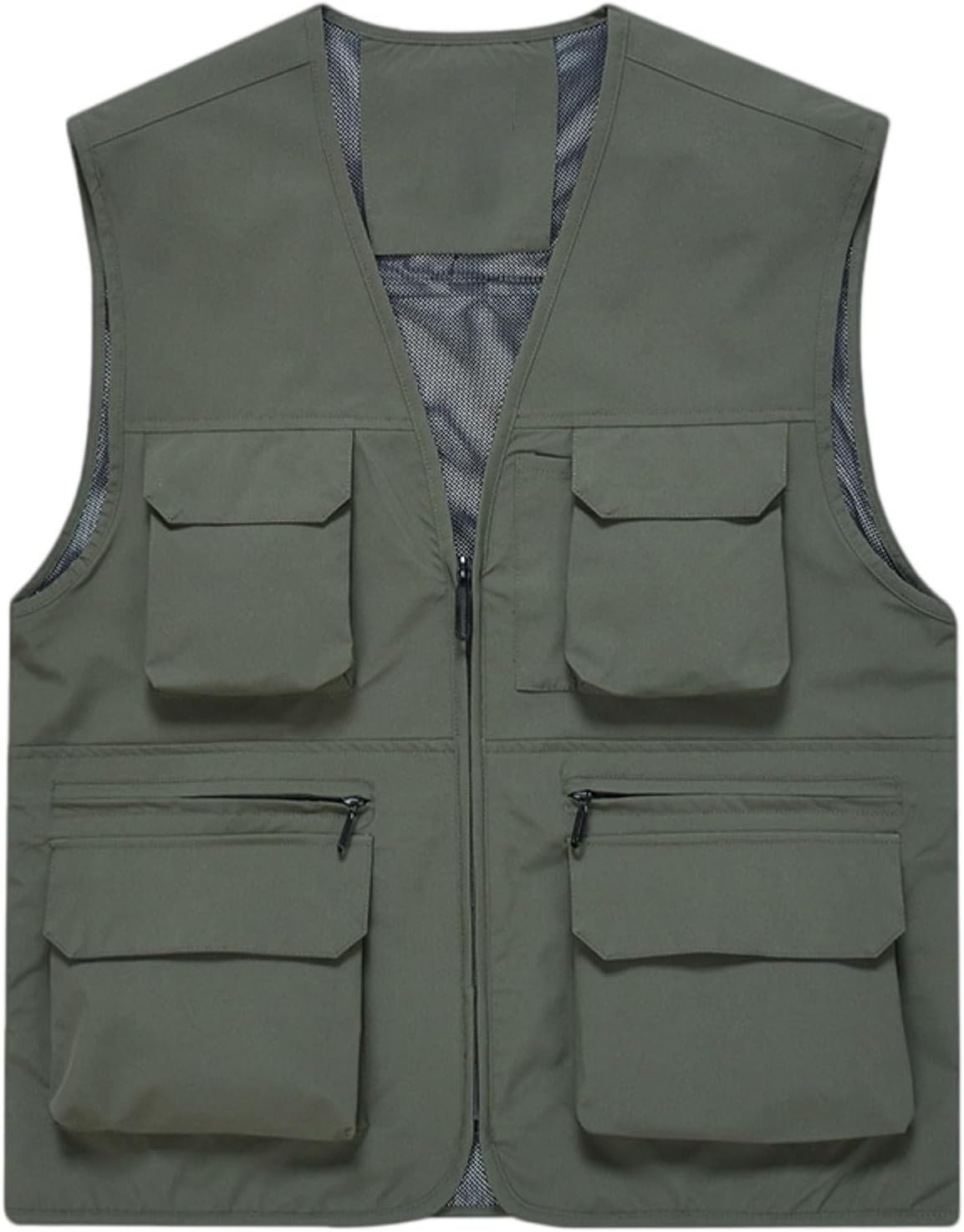 Men's Lightweight Outdoor Fishing Hiking Photography Vest Multi Pocket Cargo Workwear Vest