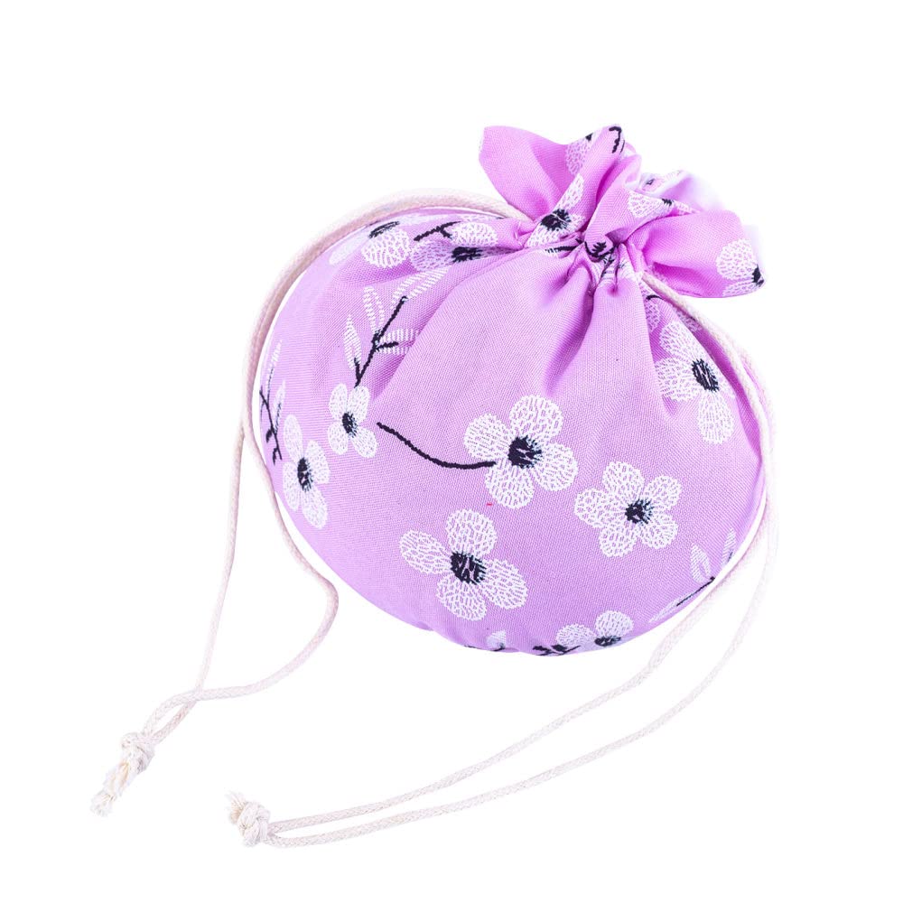 Etui na biżuterię w stylu vintage, Zestaw 4 wielokolorowych saszetek z jedwabiu, brokatu, haftowanego chińskiego sznurka(Purple)
