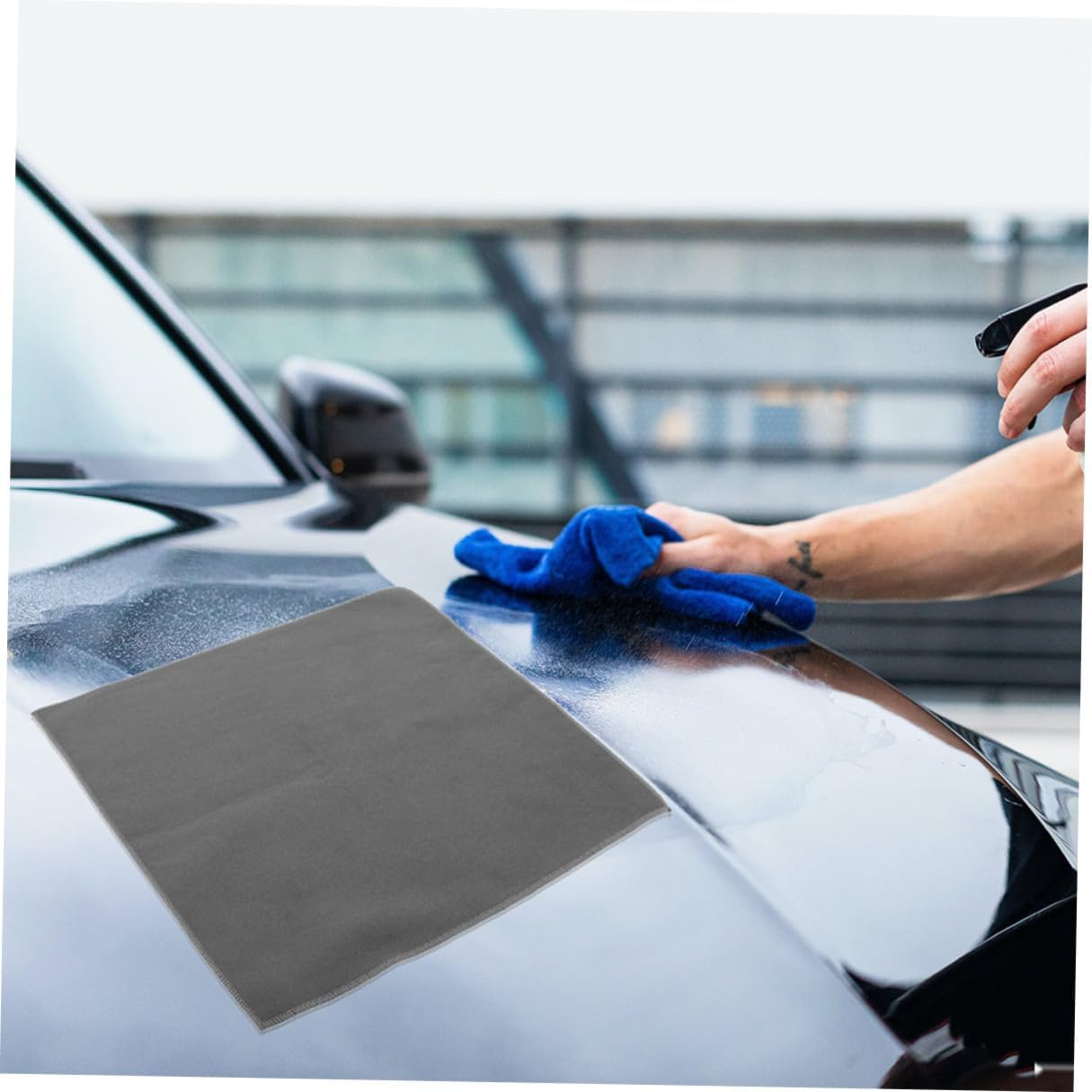 2pcs Microfiber Car Towels Double-Sided Thick Absorbent Cleaning Cloths 30x30cm for Car Wash and Drying Interior Exterior Detailing