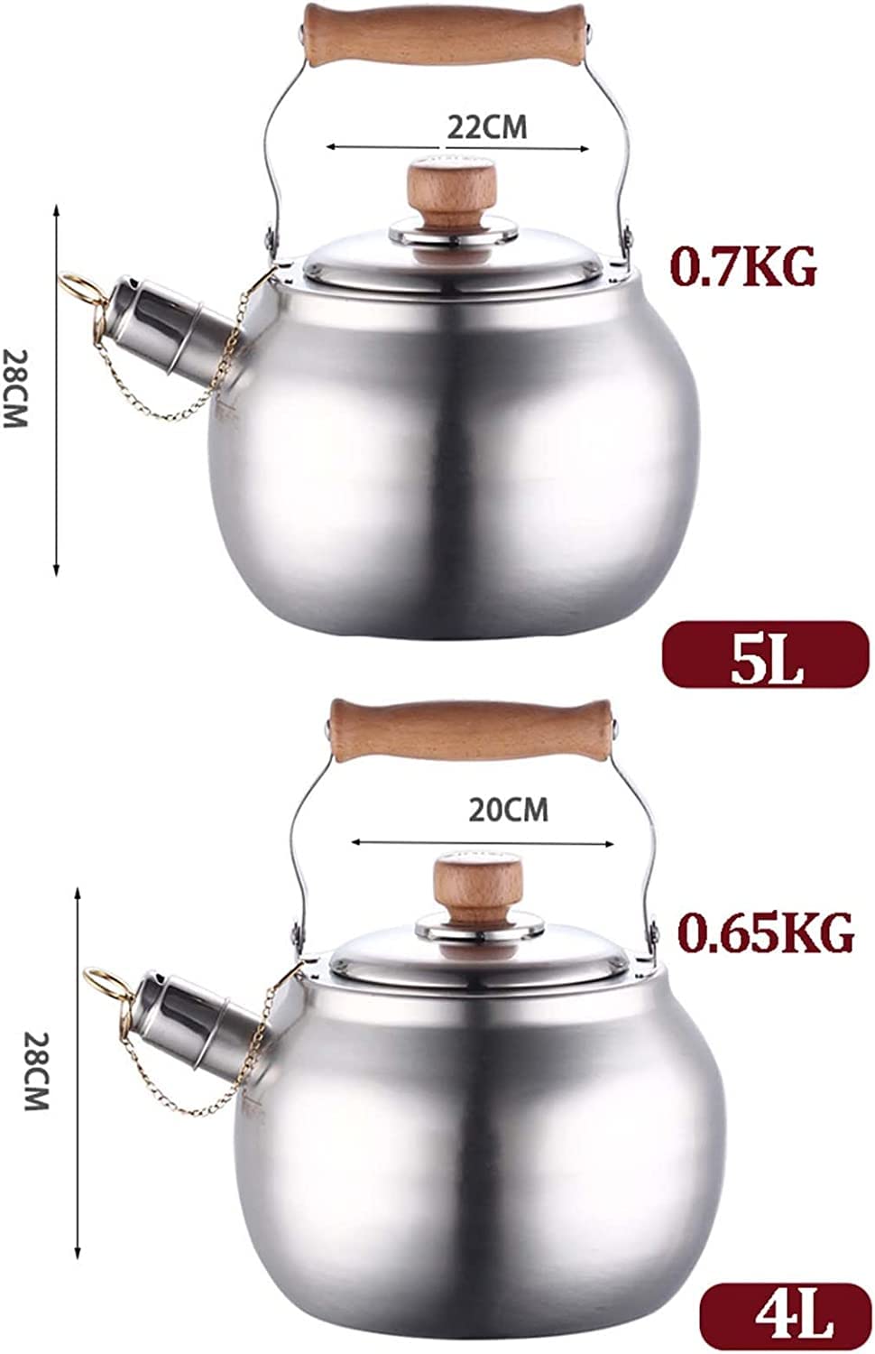 Czajnik z Gwizdkiem Czajnik Z Gwizdkiem Ze Stali Nierdzewnej Z Uchwytem Dziennika Płyta Kuchenna Gwizdający Czajnik Przenośny Czajnik Do Herbaty Na Indukcyjna Kuchenka Gazowa Gwizdanie Czajnik Czajnik