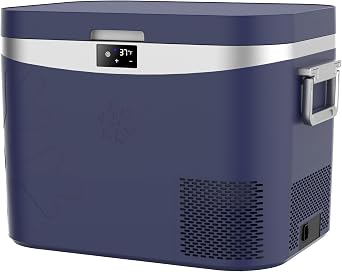 Megiu Car Refrigerator, Portable Car Fridge 12V Refrigerator 19 Quart 18 Liter Freezer Compressor Cooler 12V/24V DC 110240 V AC for Outdoor, Camping, Travel, Home Use -0.4F+59F Blue