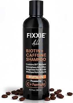Biotin+ Caffeine Shampoo for Men & Women- Sulphate-Free, DHT Blocker, Thickening & Volumizing Hair, Strengthens Fine & Thinning Hair- Biotin Shampoo with C+ Formula Hair Growth Shampoo 250ml/8.5 fl.oz