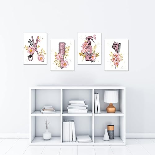 Miniatura 3 de SkenoArt Salón de belleza Arte de pared Herramientas de corte de pelo Pintura Peluquería Decoración de pared Decoración de pared Moda Cosmética