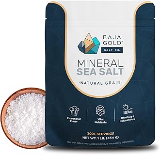 Baja Gold Mineral Sea Salt Bundle – 1 lb Fine Grind + 1 lb Natural Grind | Authentic Unrefined Sea Salt with Trace Minerals | Versatile for Cooking, Baking, Seasoning & Finishing | 600+ Servings
