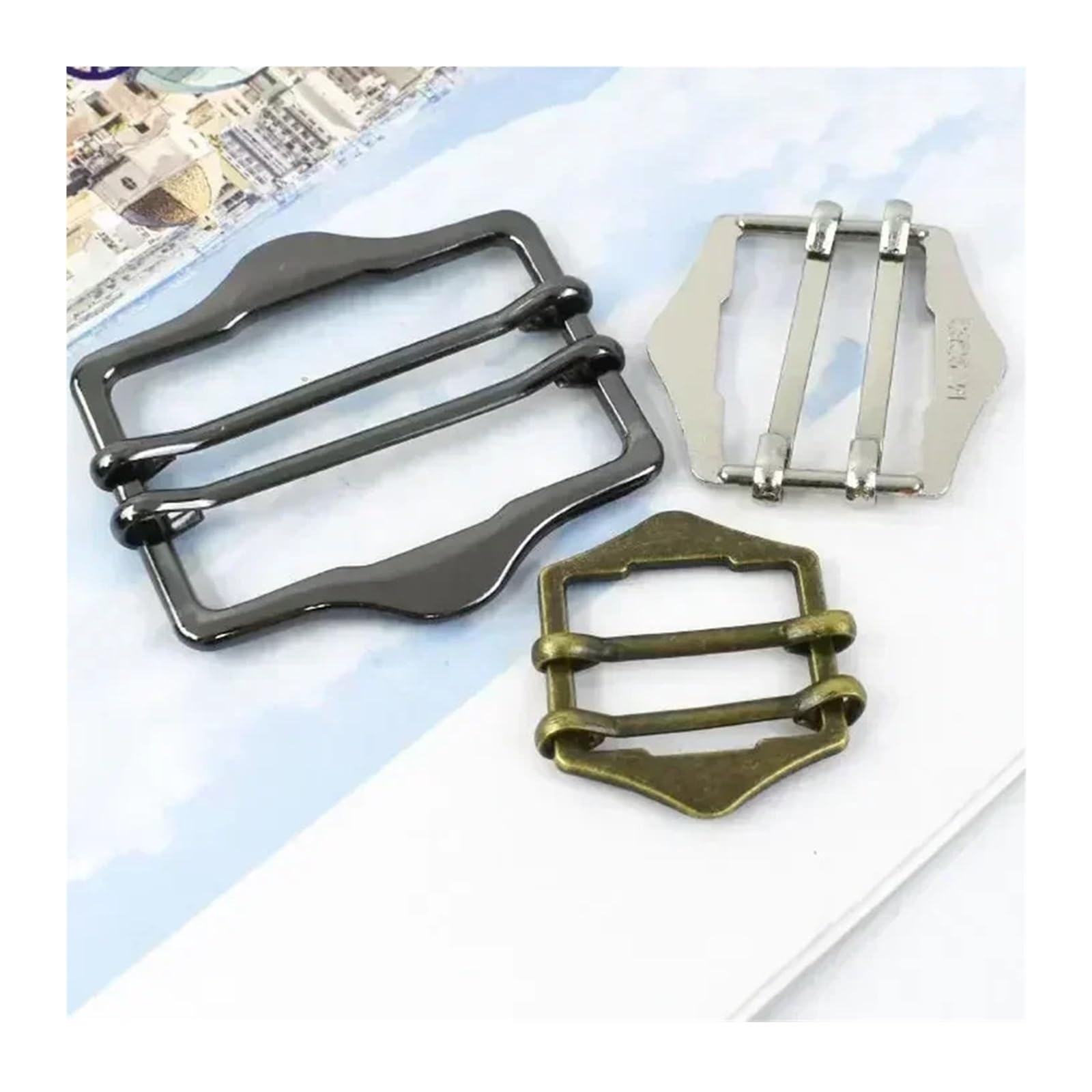 Fibbie per cintura 30 pezzi fibbie in metallo 30/40 mm fibbia per borsa cinghia regolabile Tri Glide Slider fibbia fettuccia accessori abbigliamento