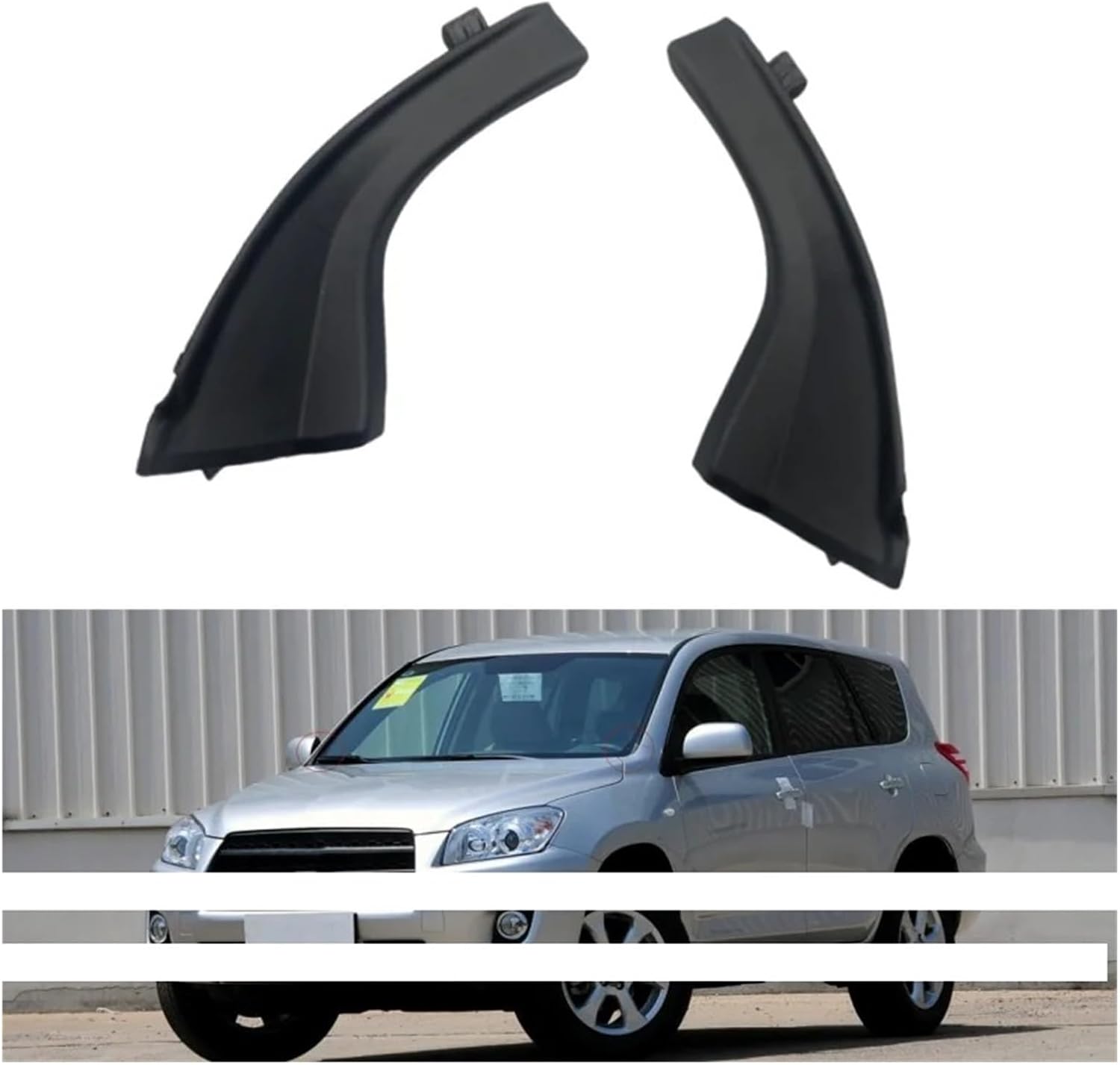 Car Windshield Wiper Cowl Extension Trim Cover Fit for RAV4 2006 2007 2008 2009 2010 2011 2012 Exterior Parts(Left and Right)