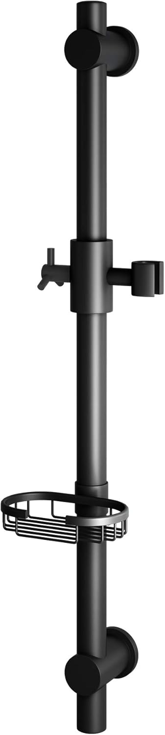 PULSE ShowerSpas 1010-MB Matte Black Adjustable Slide Bar Shower Panel Accessory